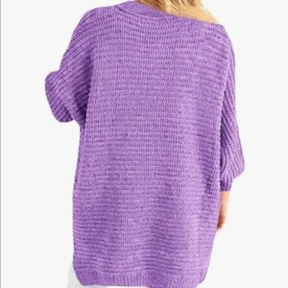 New Plus Size Button Down Chunky Sweater Coat - Picture 5 of 6